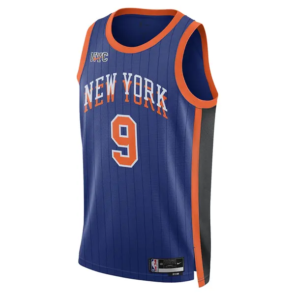 Майка Nike Dri-FIT NBA Swingman Jersey 2023/24 City Edition 'New York Knicks RJ Barrett', синий майка nike x nba new york knicks jerseys rj barrett 9 белый