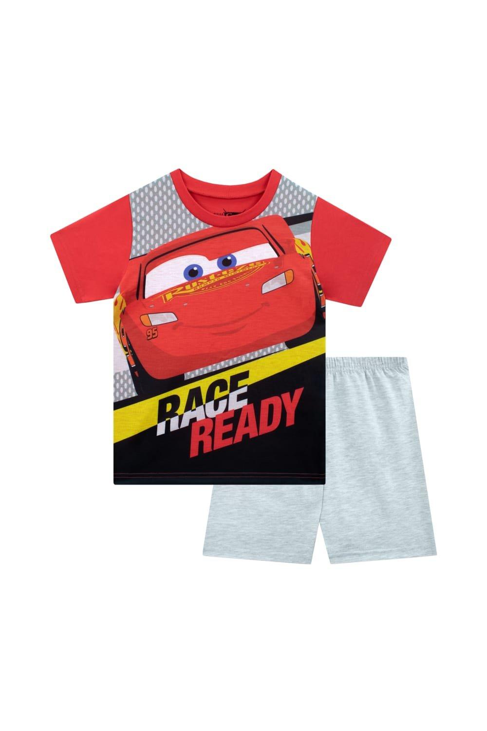 Машинки в коротких пижамах готовы к гонке Disney, красный