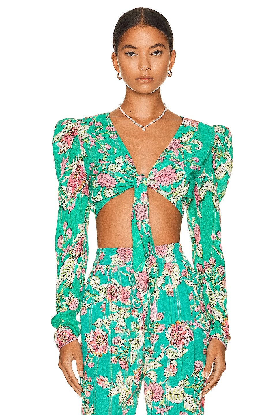 

Топ Hemant And Nandita Nisha Crop, цвет Teal