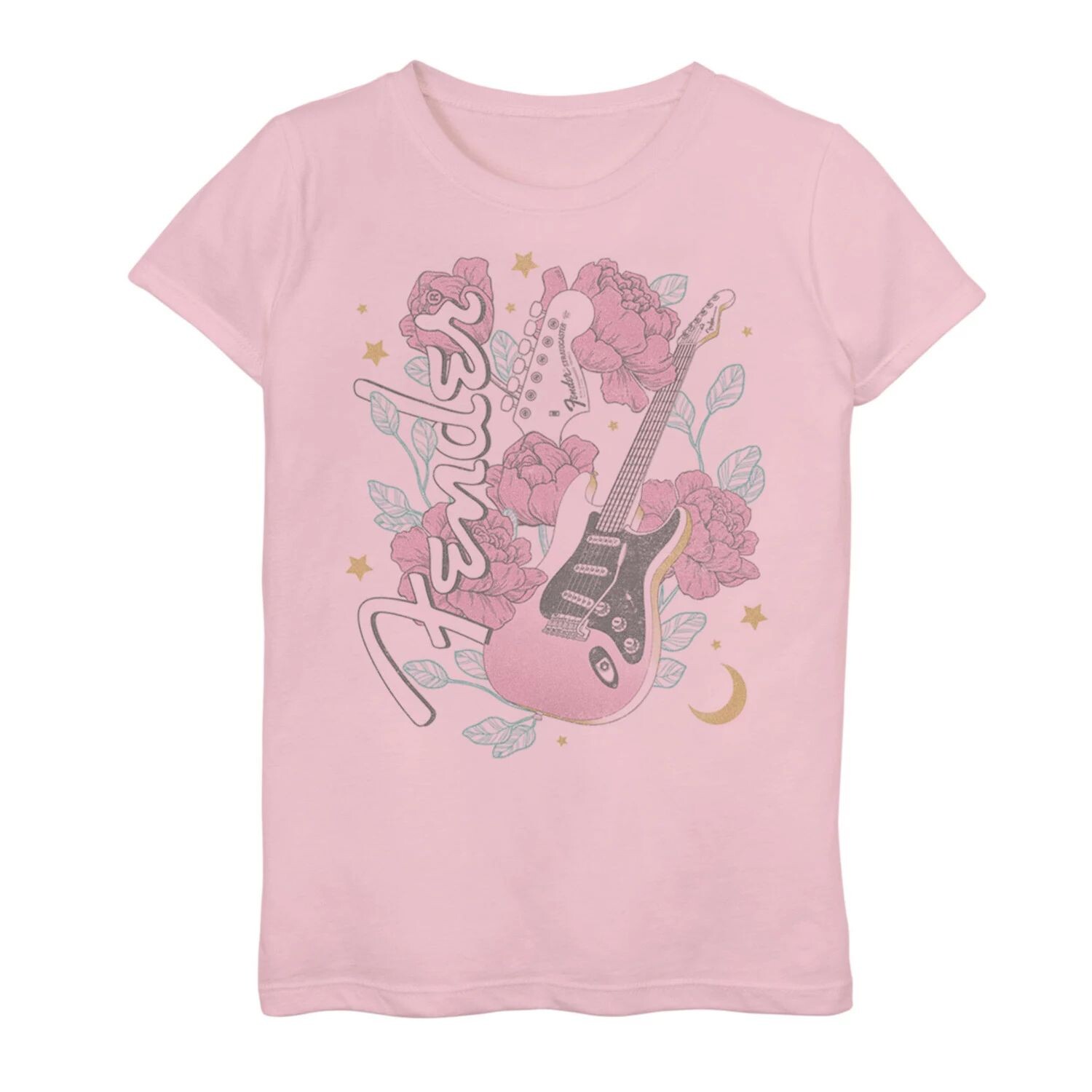 

Футболка Fender Roses Stratocaster для девочек 7–16 лет Licensed Character