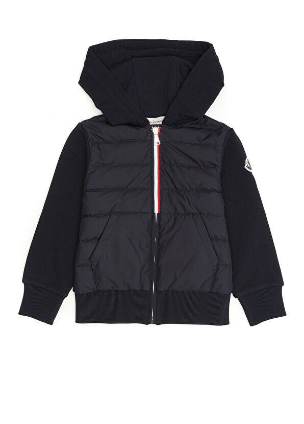 

Кардиган для мальчика с капюшоном и логотипом Moncler, синий