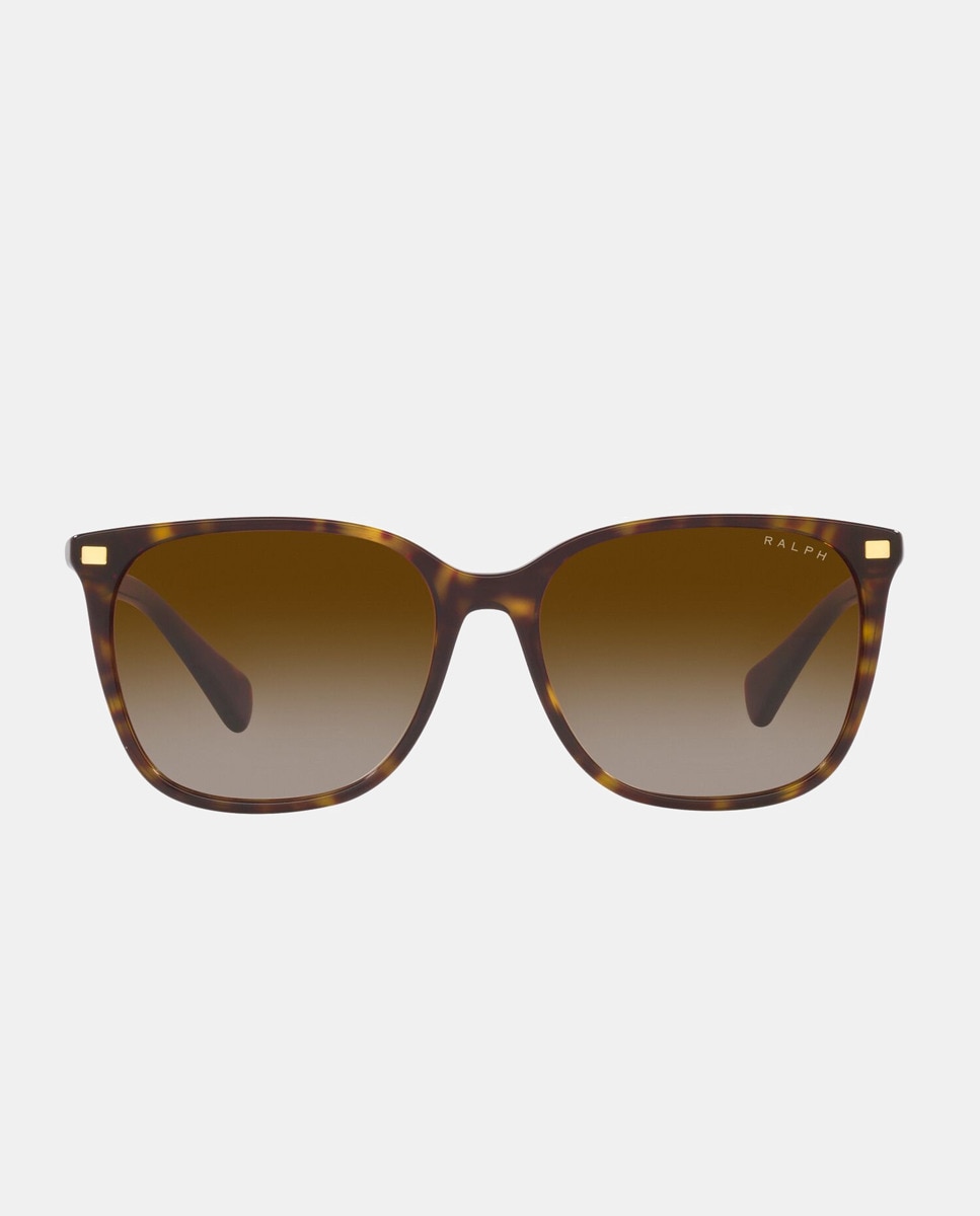 Квадратные женские солнцезащитные очки из ацетата цвета темной гаваны Ralph by Ralph Lauren, коричневый солнцезащитные очки ralph lauren квадратные коричневый