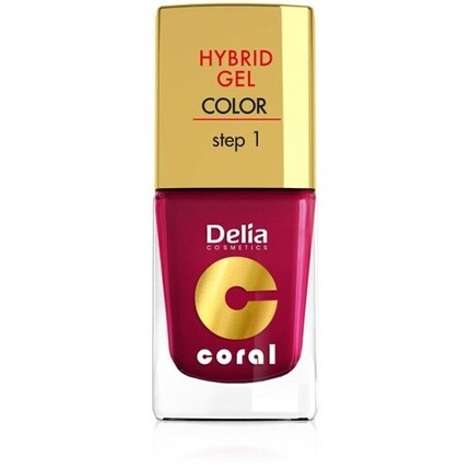 

Delia Cosmetics Коралловый гибридный гель-лак для ногтей № 06 Вишня 11 мл