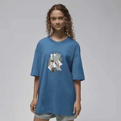 

Футболка Jordan Women's Oversized Graphic T-Shirt, цвет Industrial Blue