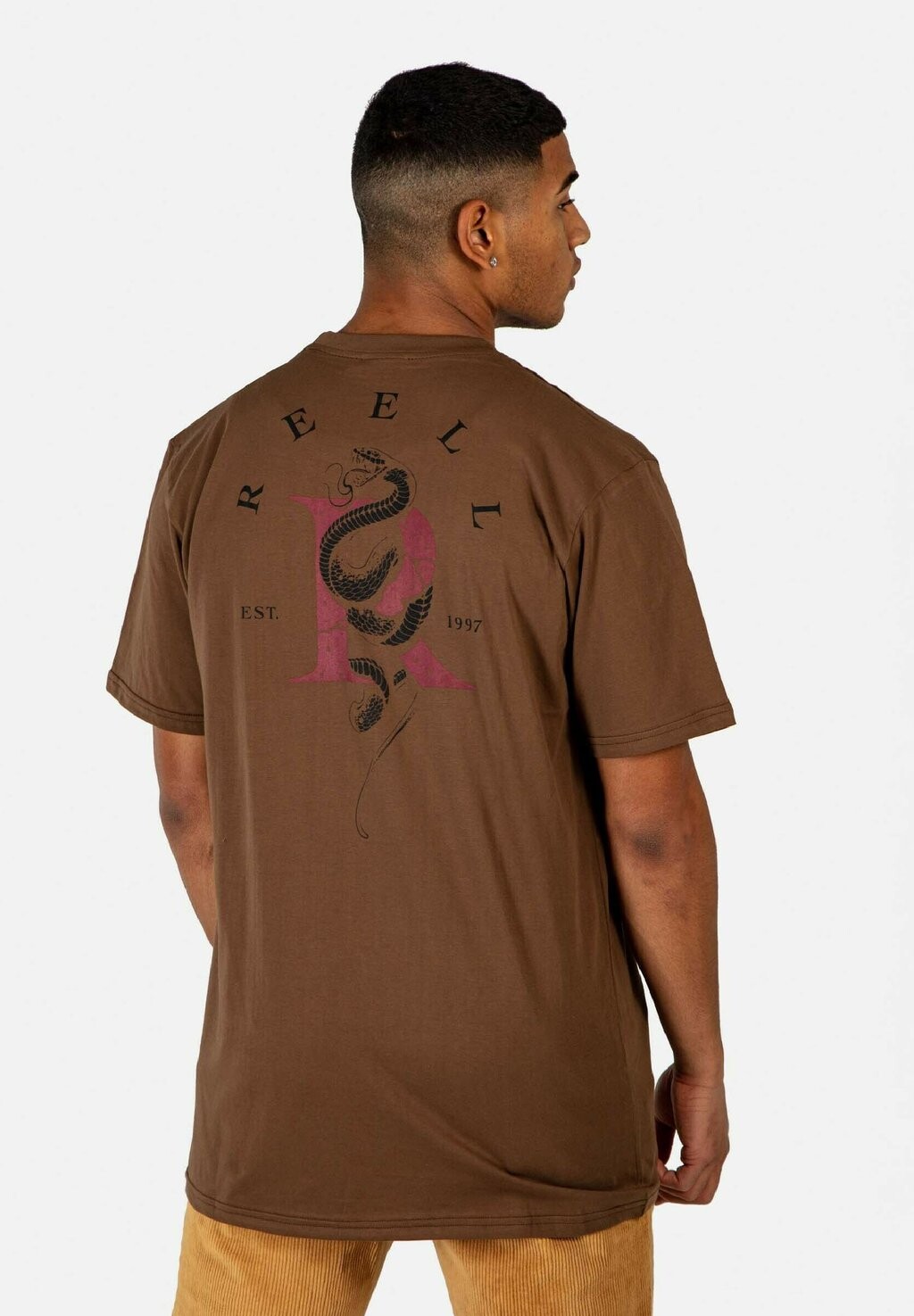 

Футболка с принтом SERPENT Reell, цвет soil brown