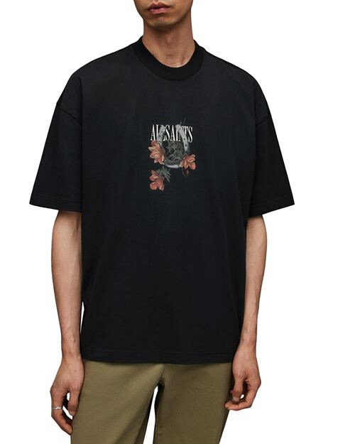 

Большая футболка с рисунком Amulet ALLSAINTS, цвет Black
