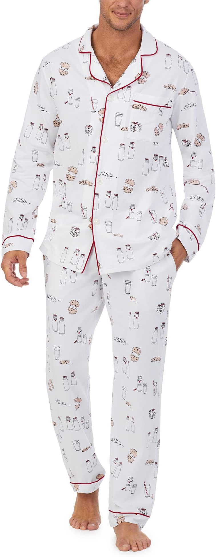 цена Классический пижамный комплект с длинными рукавами Bedhead PJs, цвет Milk and Cookies