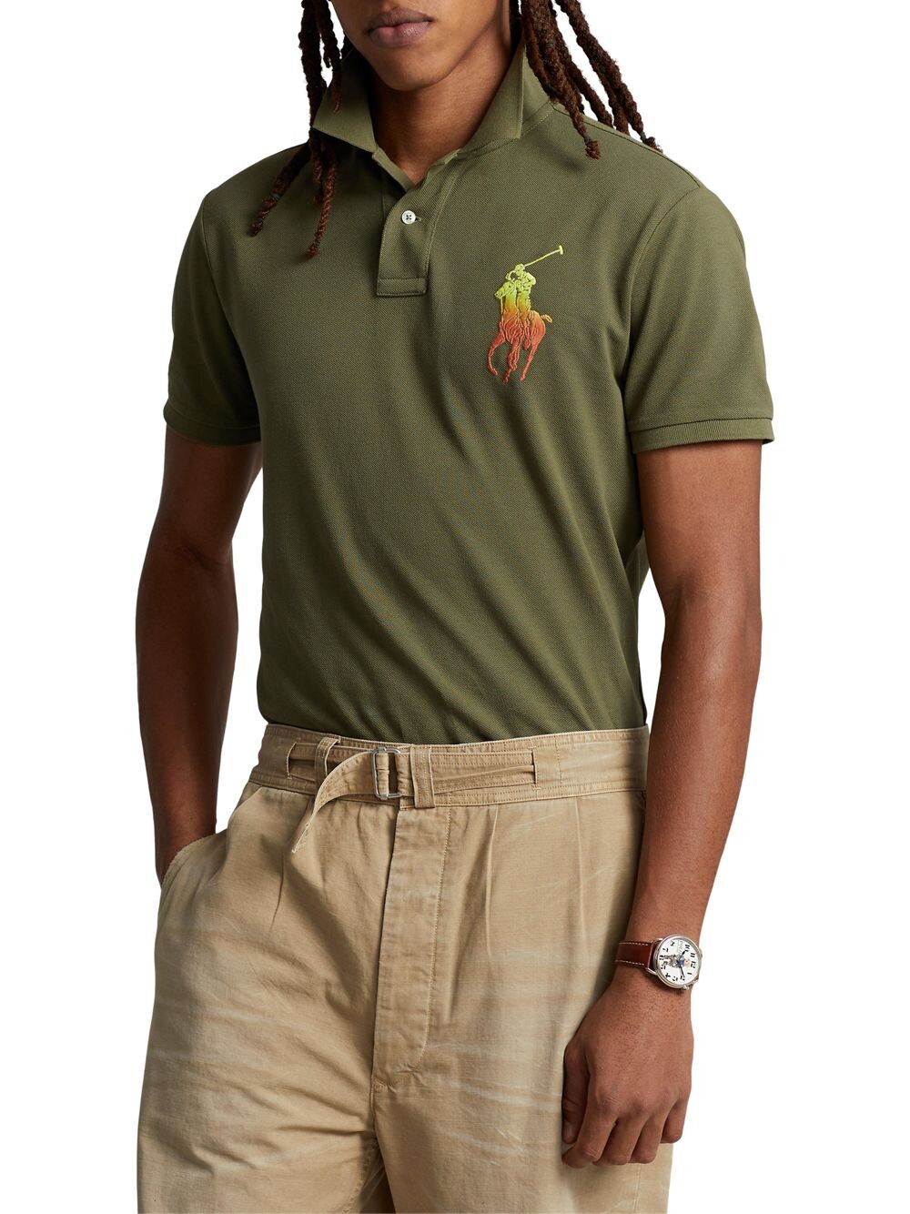 

Хлопковая рубашка-поло облегающего кроя Polo Ralph Lauren