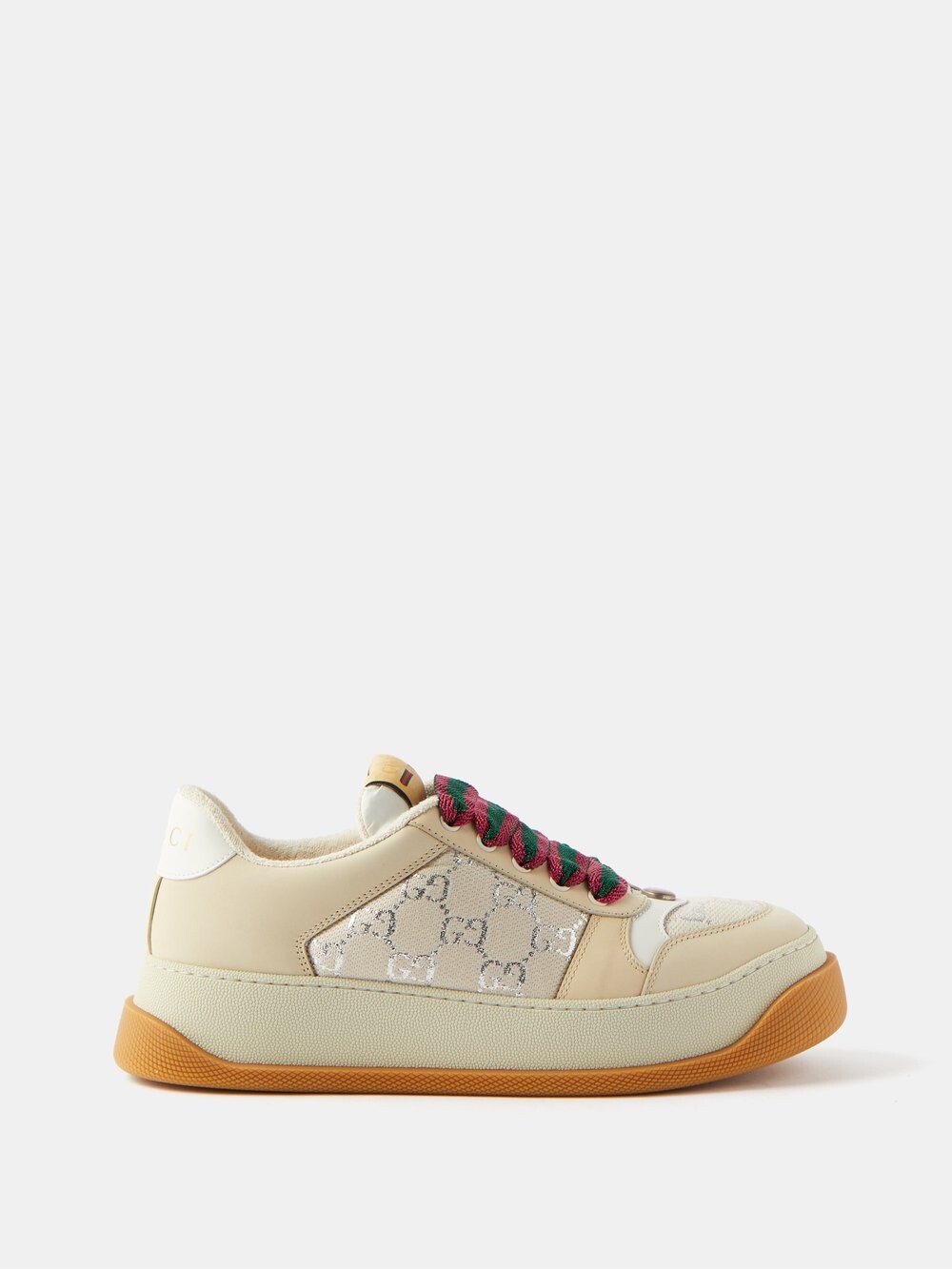 

Screener gg-supreme и кожаные кроссовки Gucci, бежевый