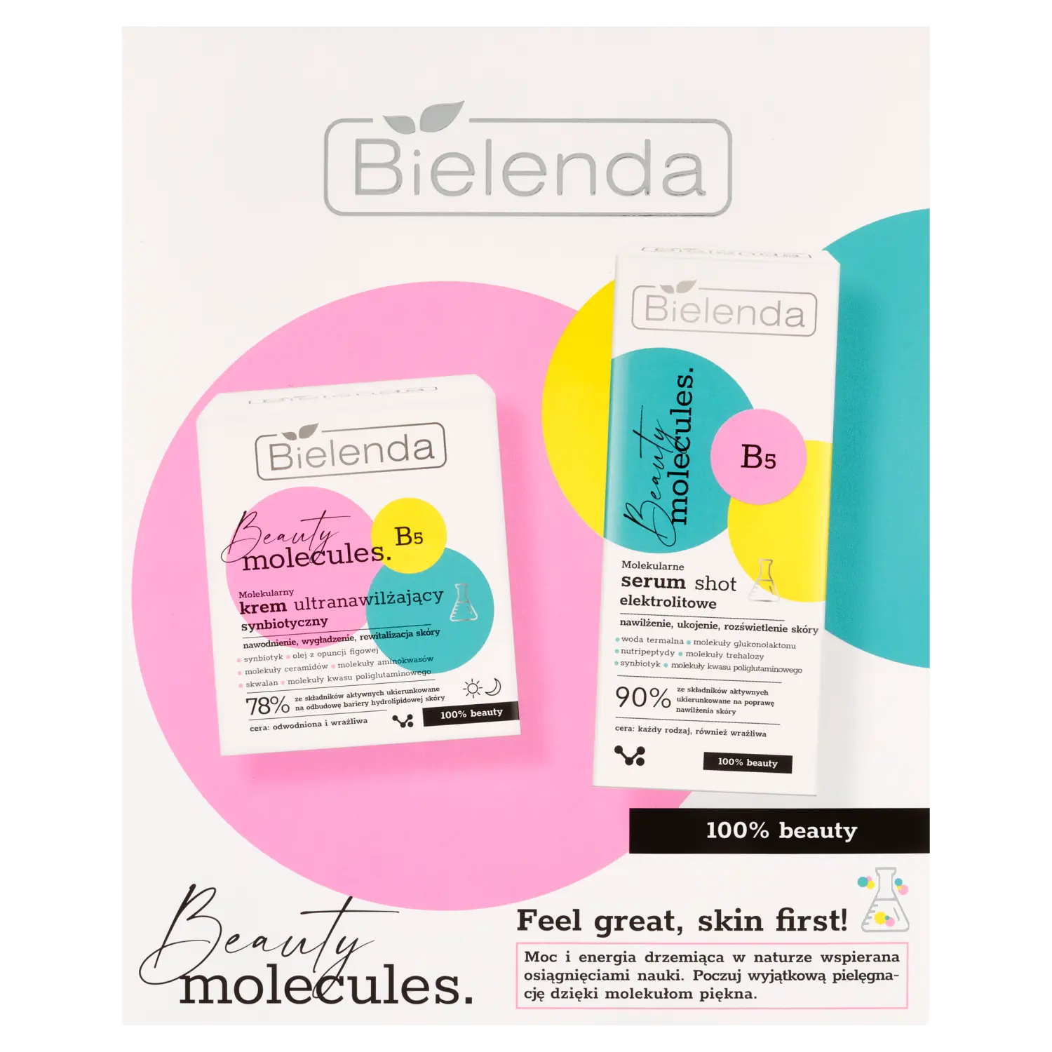 

Набор: крем для лица увлажняющий Bielenda Beauty Molequles, 30 мл