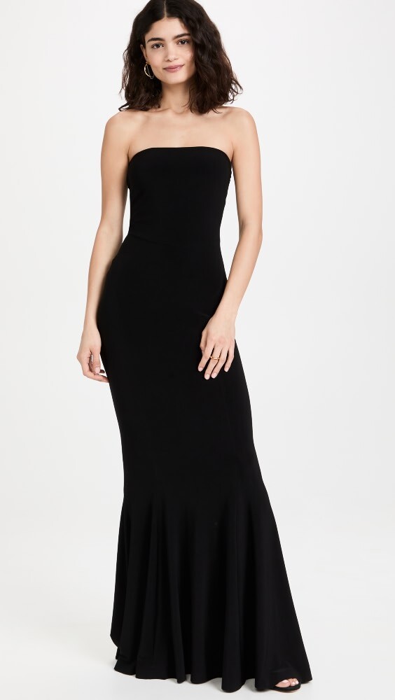 

Платье Norma Kamali Strapless Fishtail, черный