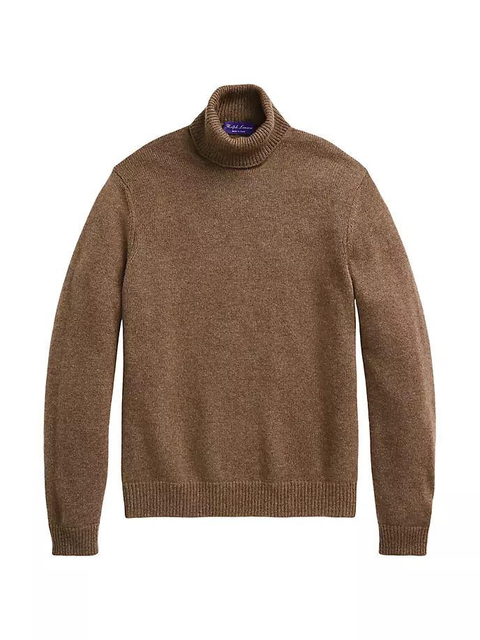 

Кашемировый свитер с высоким воротником Ralph Lauren Purple Label, цвет taupe melange