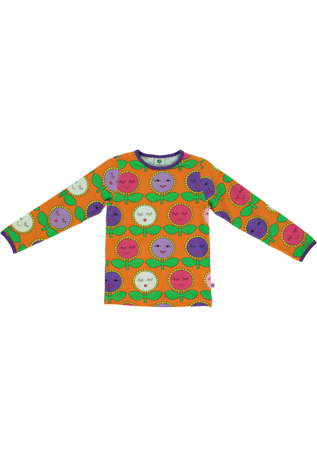 

Толстовка Småfolk Langarmshirt Clücklichen Blumen, оранжевый