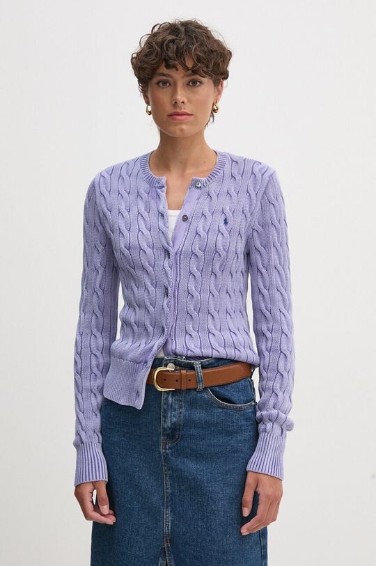 

Хлопковый кардиган Polo Ralph Lauren, фиолетовый