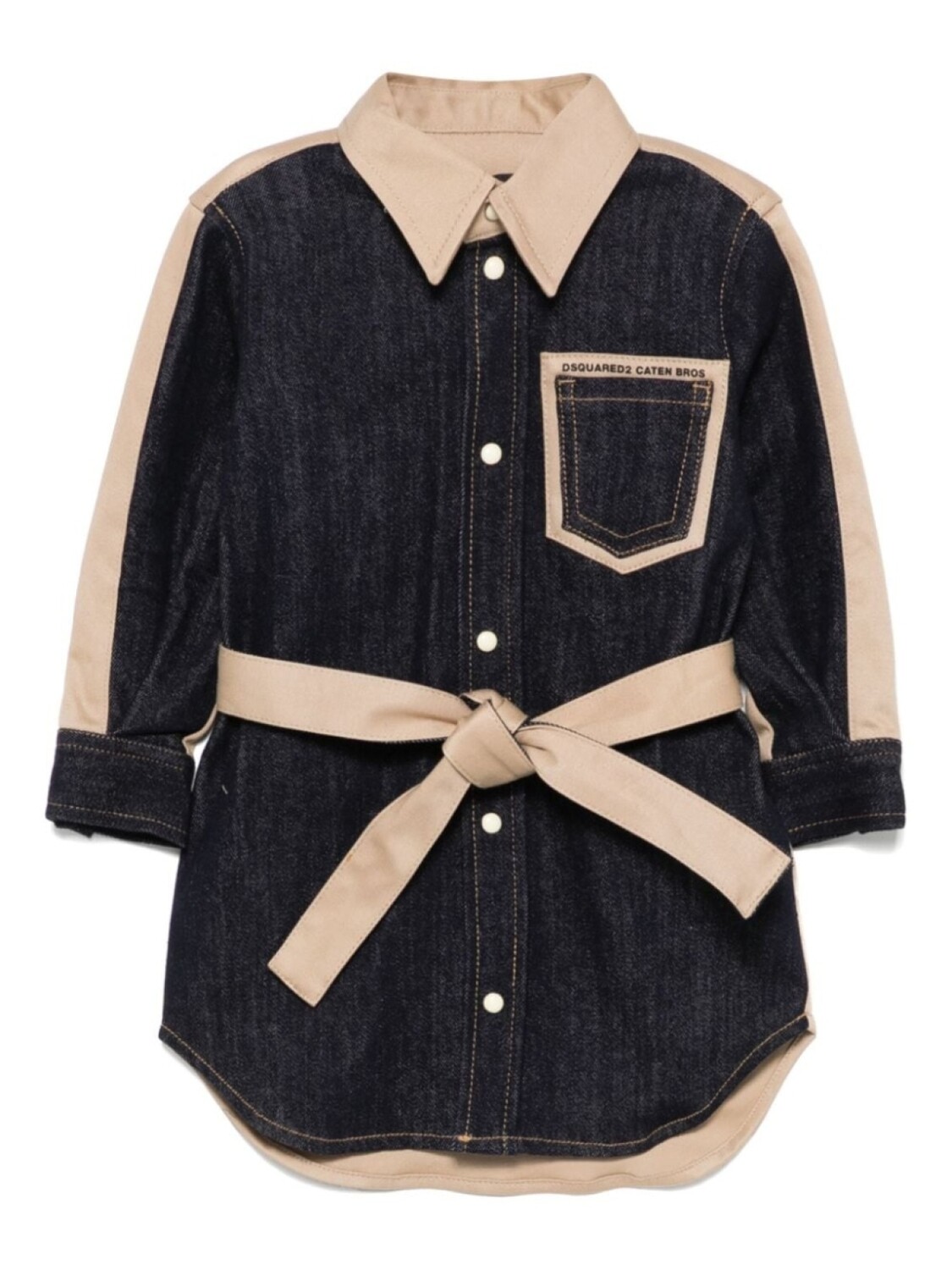 

DSQUARED2 KIDS платье в стиле колор-блок, синий