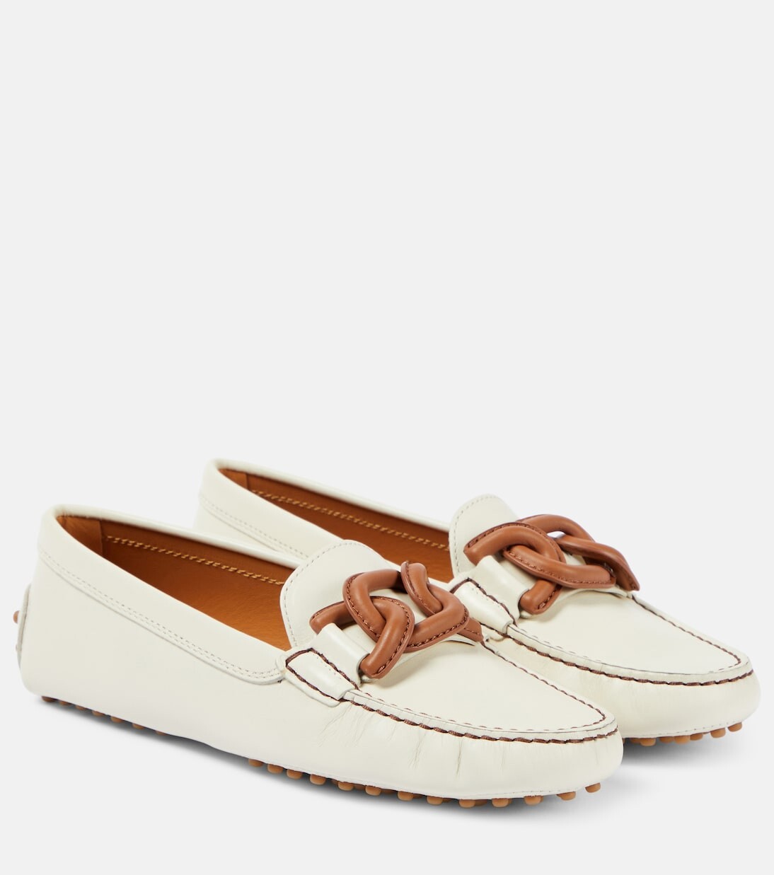 

Кожаные мокасины gommino kate Tod'S, нейтральный