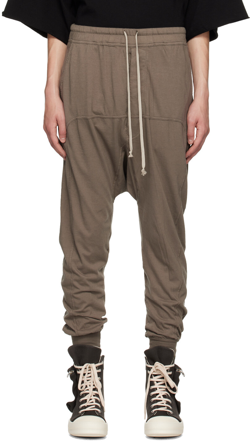 

Серые спортивные штаны на кулиске Rick Owens DRKSHDW