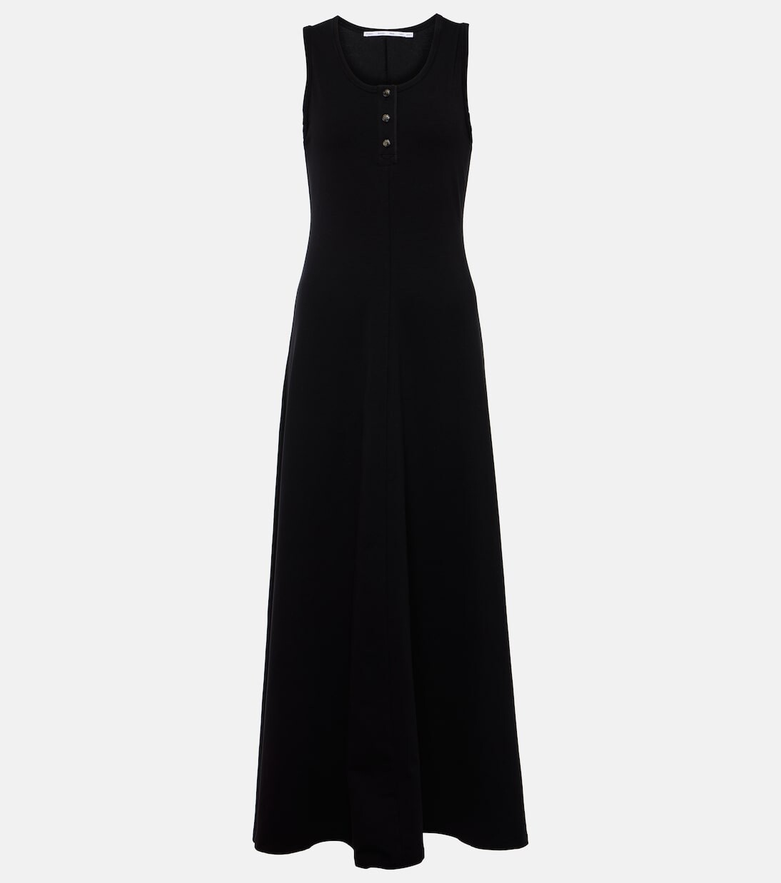 

Платье макси из хлопкового джерси White Label Rey Proenza Schouler, черный