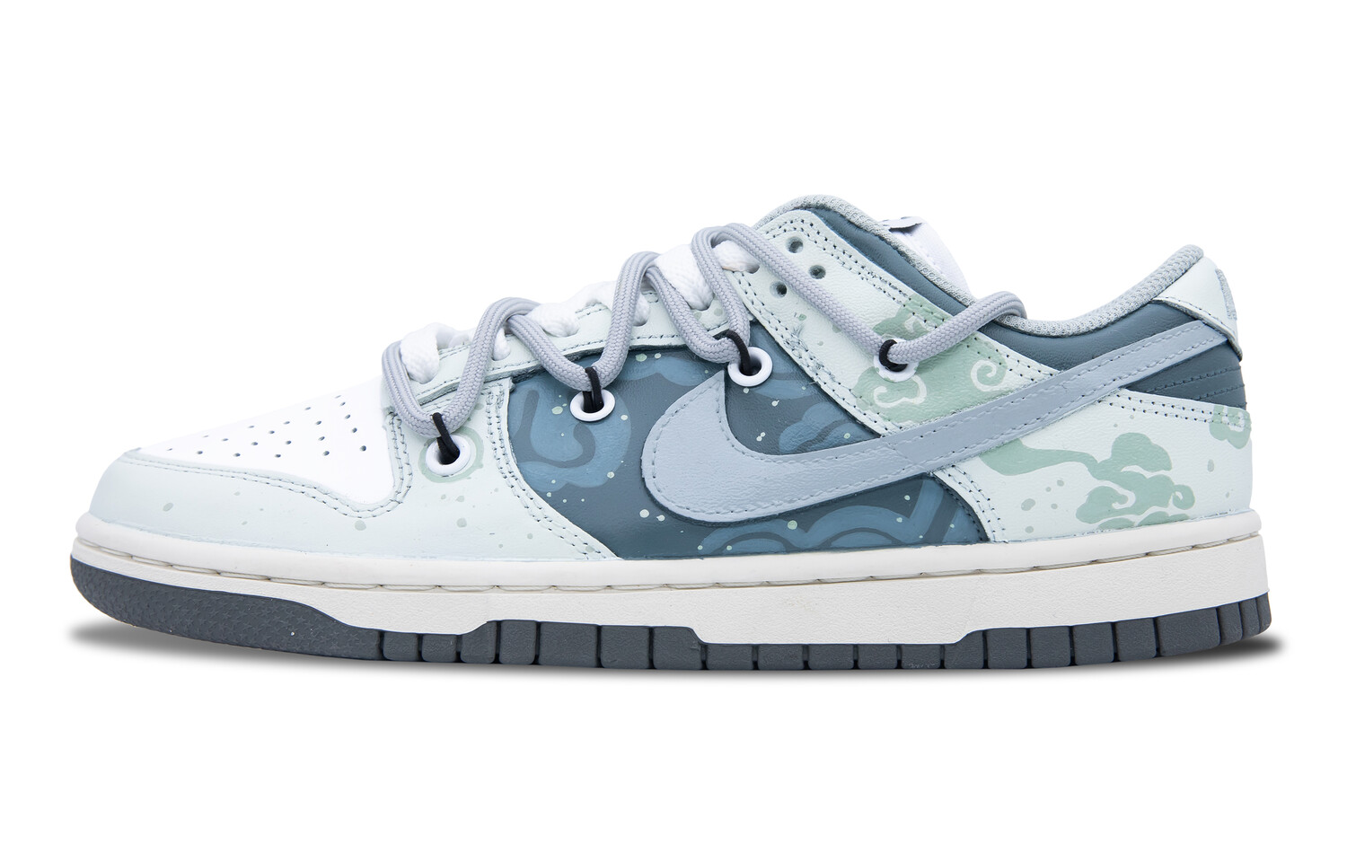 

Кроссовки Nike Dunk Skateboard Shoes Women's Low-Top Blue Green