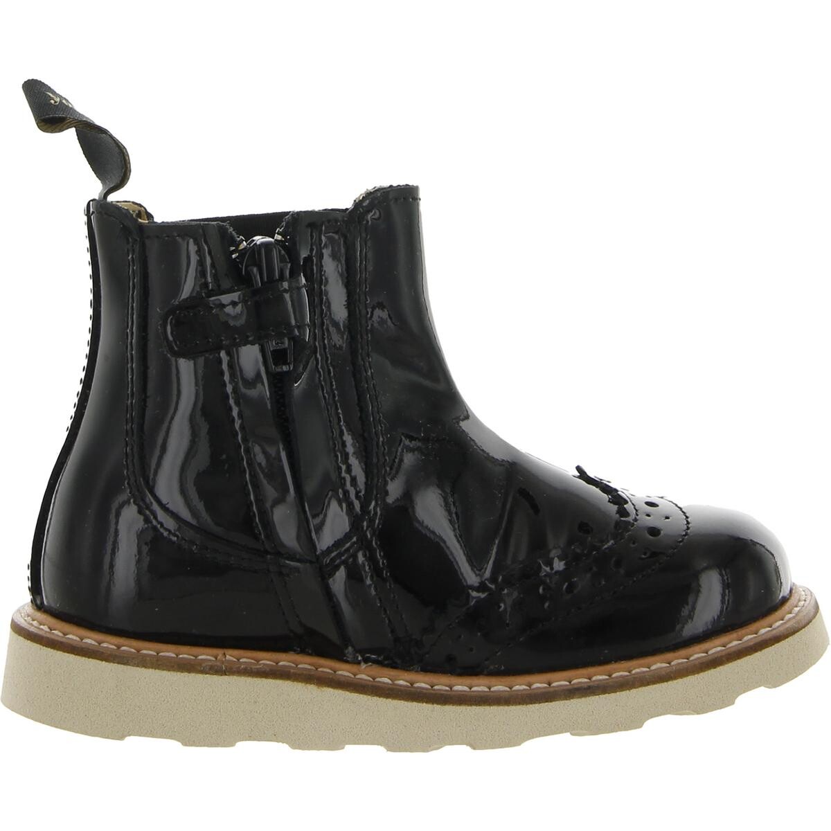 

Лакированные кожаные ботинки челси для девочек Francisco Young Soles, цвет Black Patent