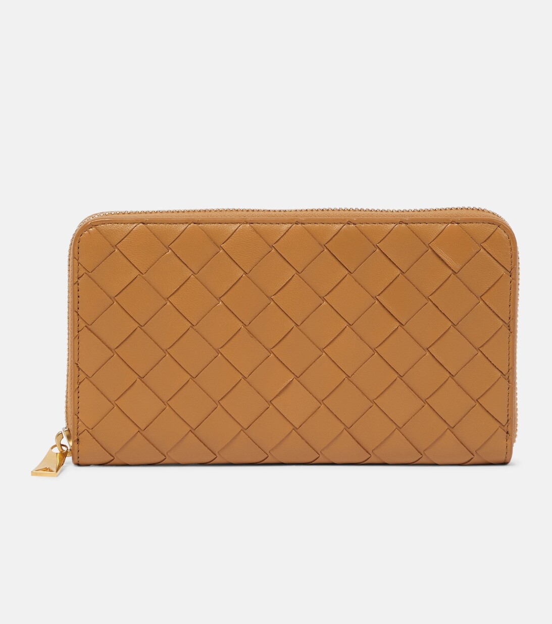 

Кошелек из кожи интекчато Bottega Veneta, коричневый