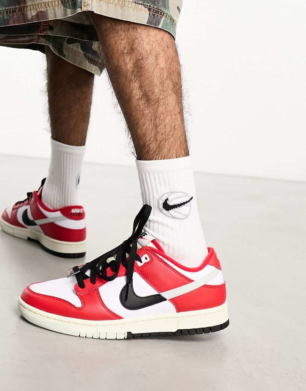 

Красно-белые кроссовки премиум-класса в стиле ретро Nike Dunk Low, Красный