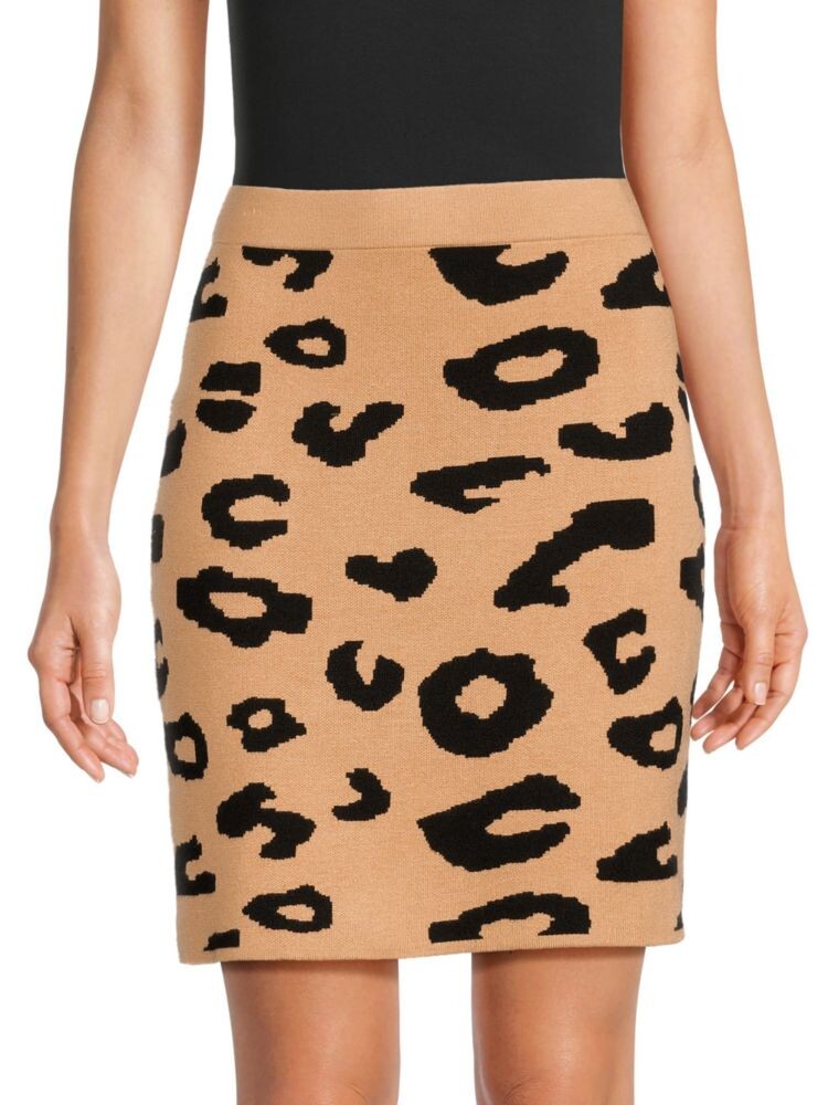 

Мини-юбка с животным принтом Saks Fifth Avenue, цвет Tan Multi