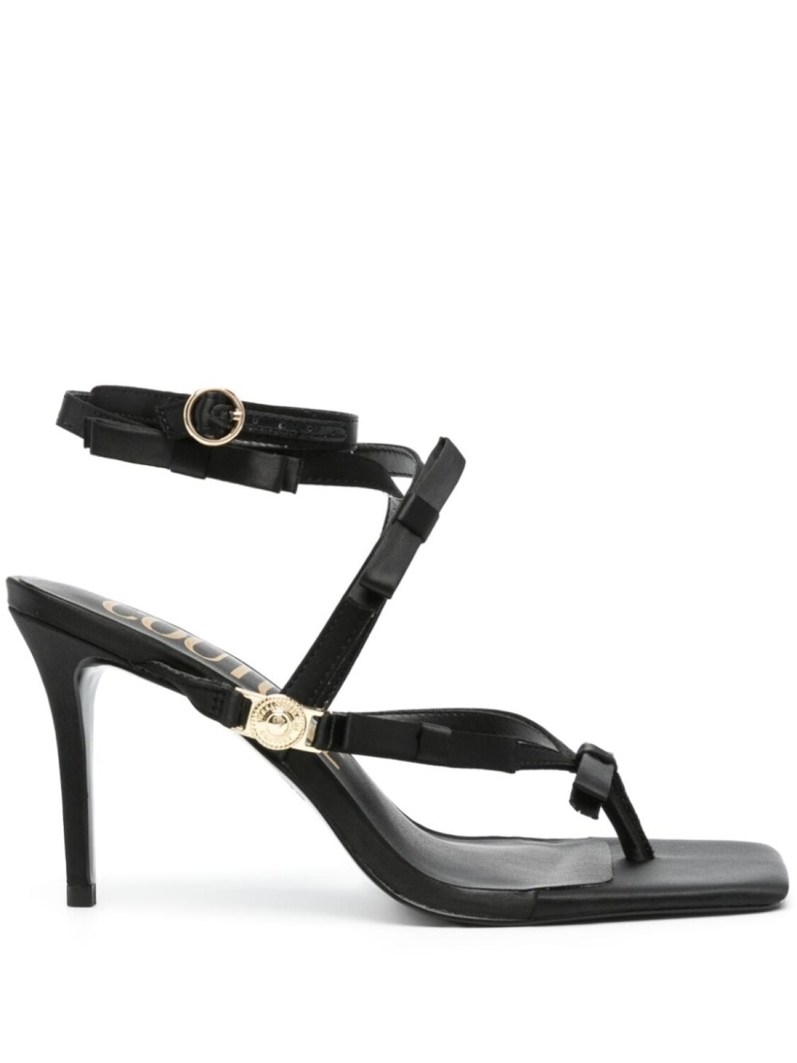 

Versace Jeans Couture босоножки с бантом, черный