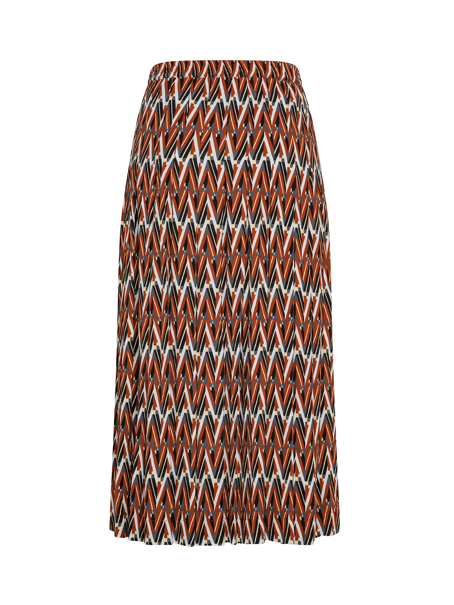 цена Плиссированная юбка-миди с принтом из вискозного крепа Attic And Barn, коричневый