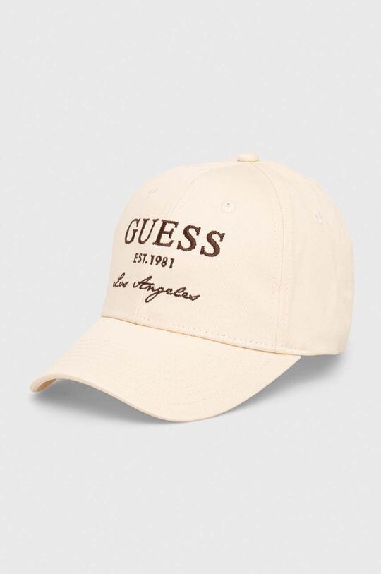 

Бейсболка из хлопка Guess, бежевый