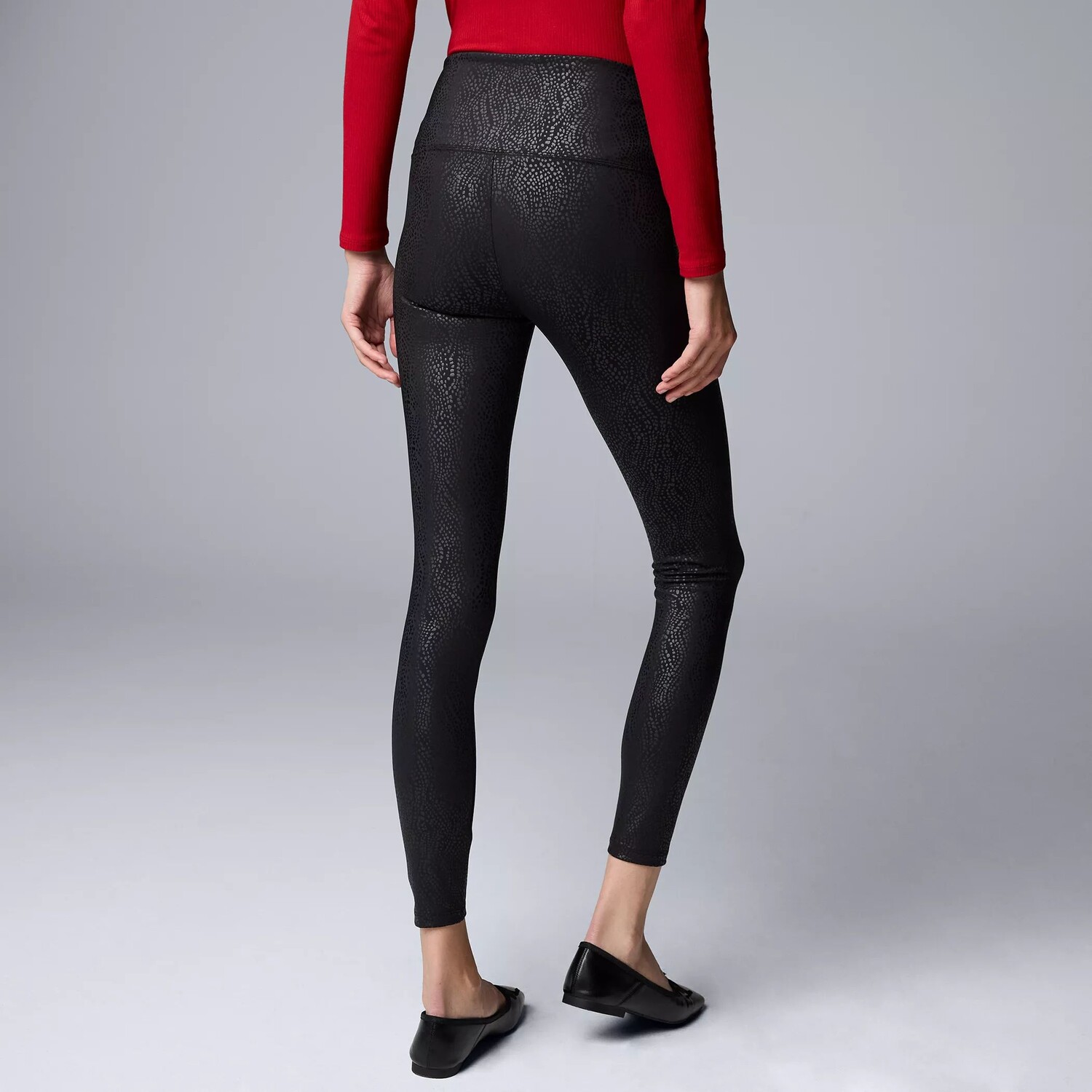 

Женские леггинсы из искусственной кожи Simply Vera Vera Wang с высокой посадкой Simply Vera Vera Wang