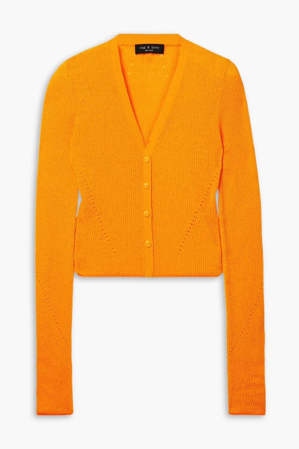 

Кардиган Soleil в рубчик из смесового хлопка Rag & Bone, цвет Marigold