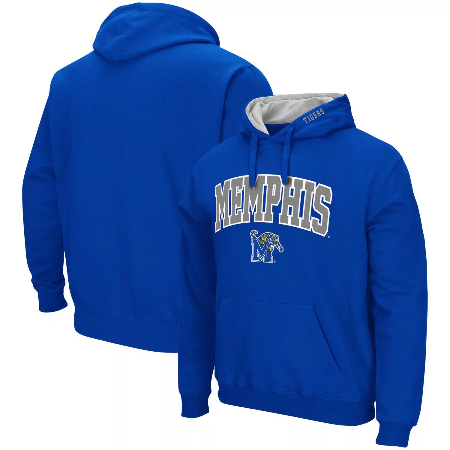 Мужской пуловер с капюшоном и логотипом Royal Memphis Tigers Colosseum