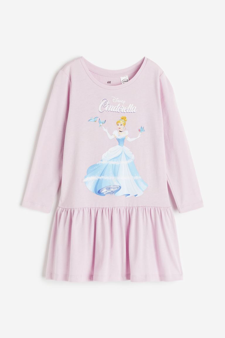 цена Хлопковое платье с рисунком H&M, розовый