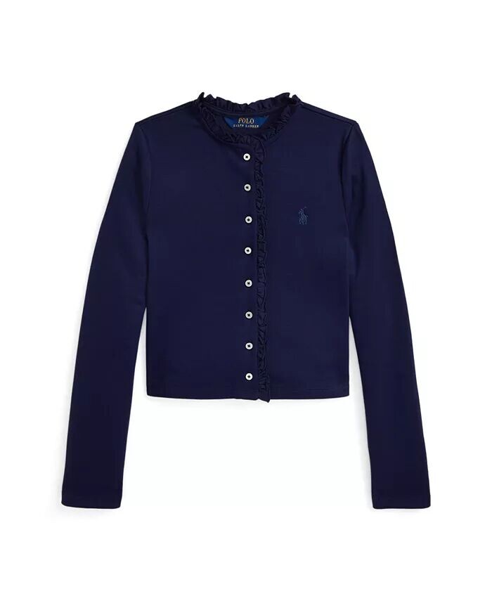 

Кардиган из понте с оборками для больших девочек Polo Ralph Lauren, розовый