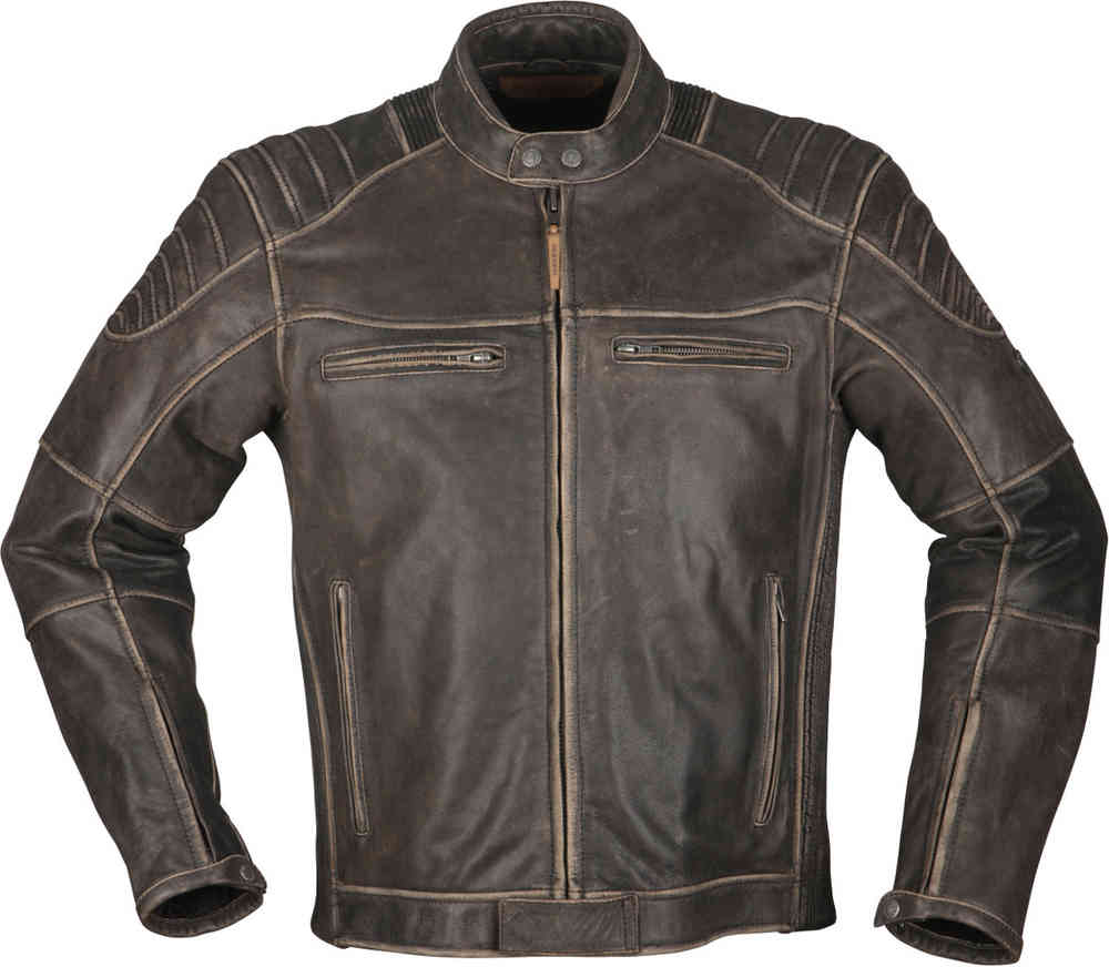 Мотоциклетная кожаная куртка Vincent Aged Modeka, коричневый фотографии