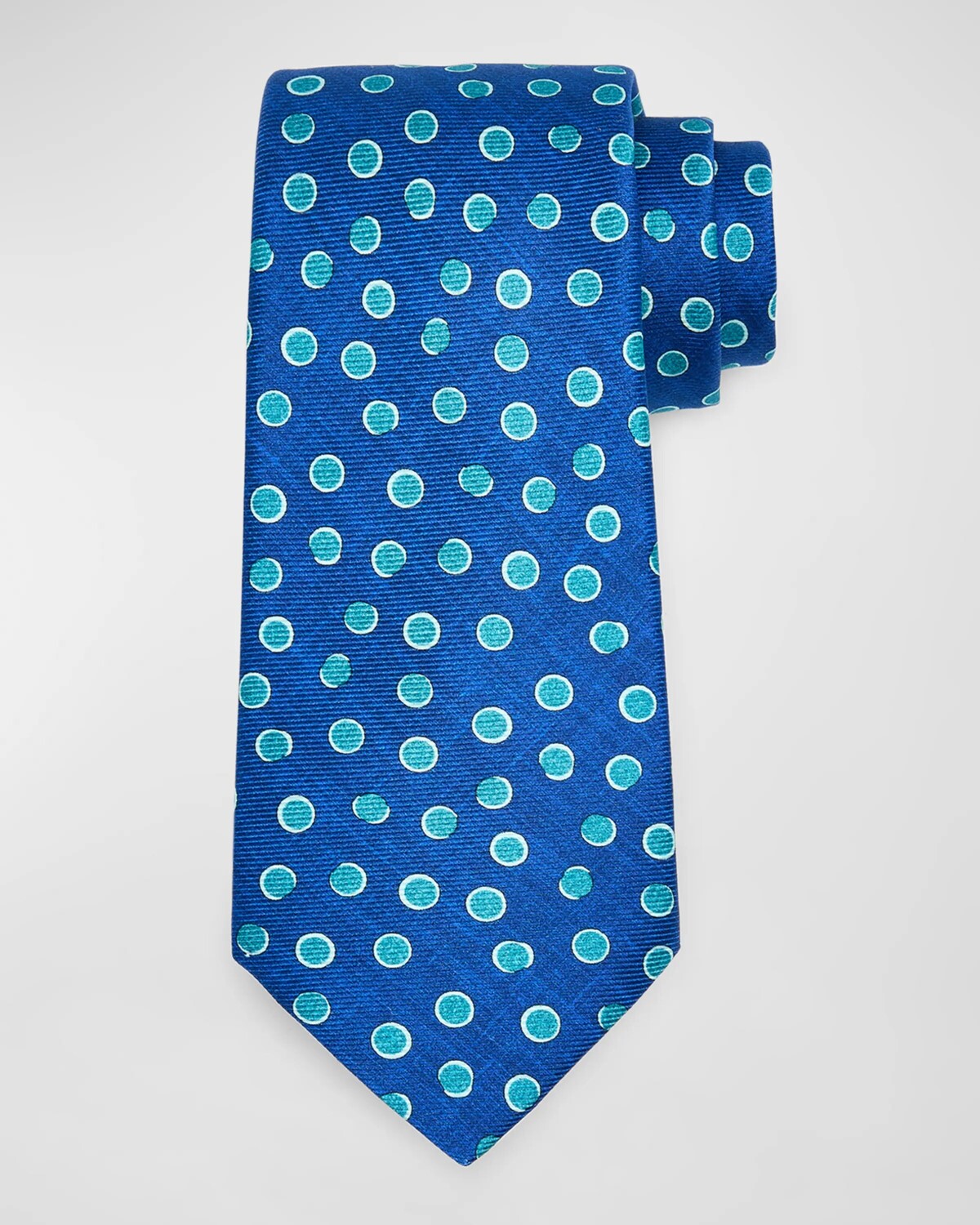 

Мужской галстук в горошек Kiton, цвет Blu