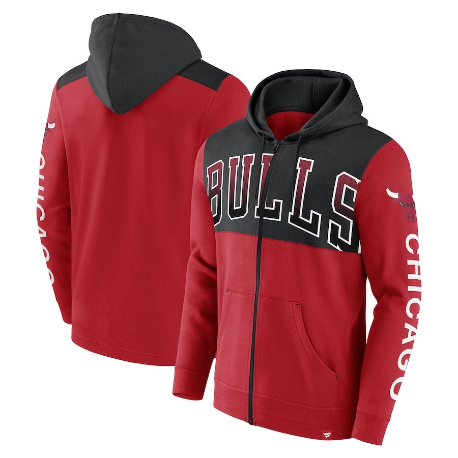 

Толстовка на молнии Fanatics Branded Chicago Bulls, красный