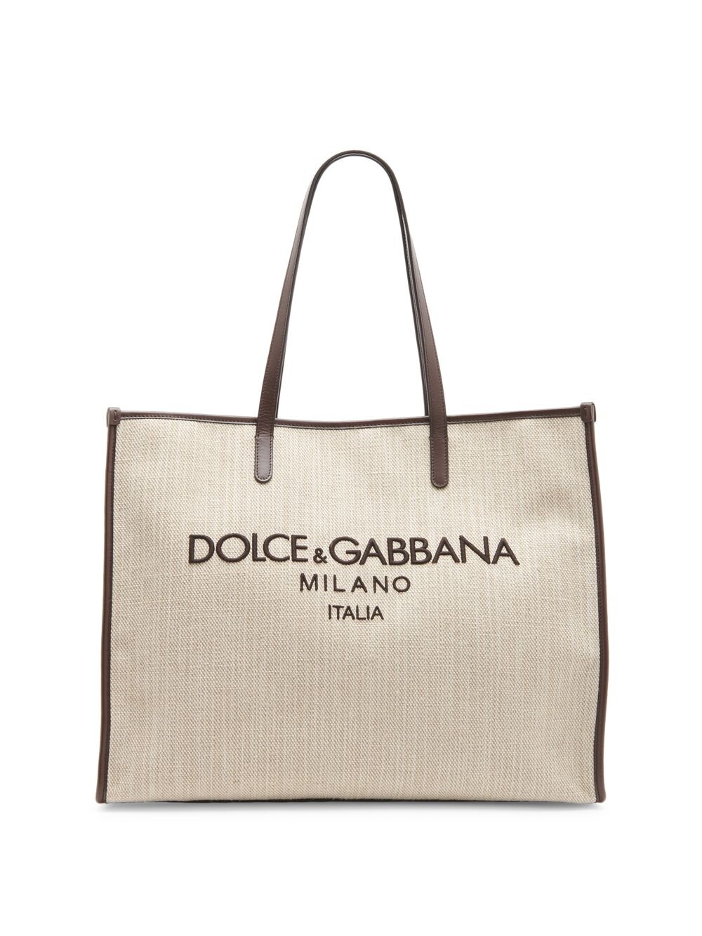 

Сумка-тоут из холста и кожи с логотипом DOLCE&GABBANA