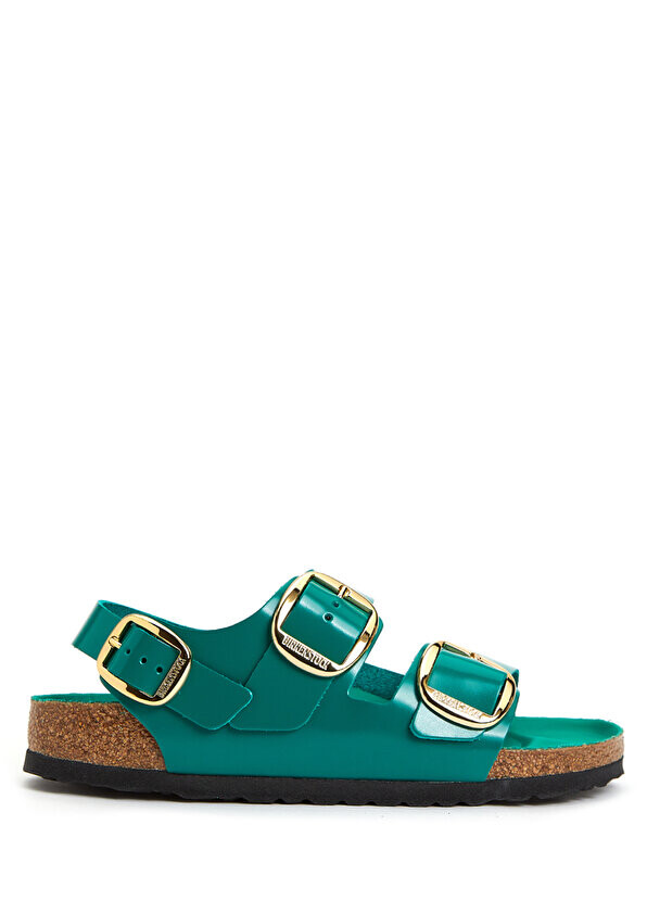 

Milano зеленые женские тапочки с большой пряжкой Birkenstock