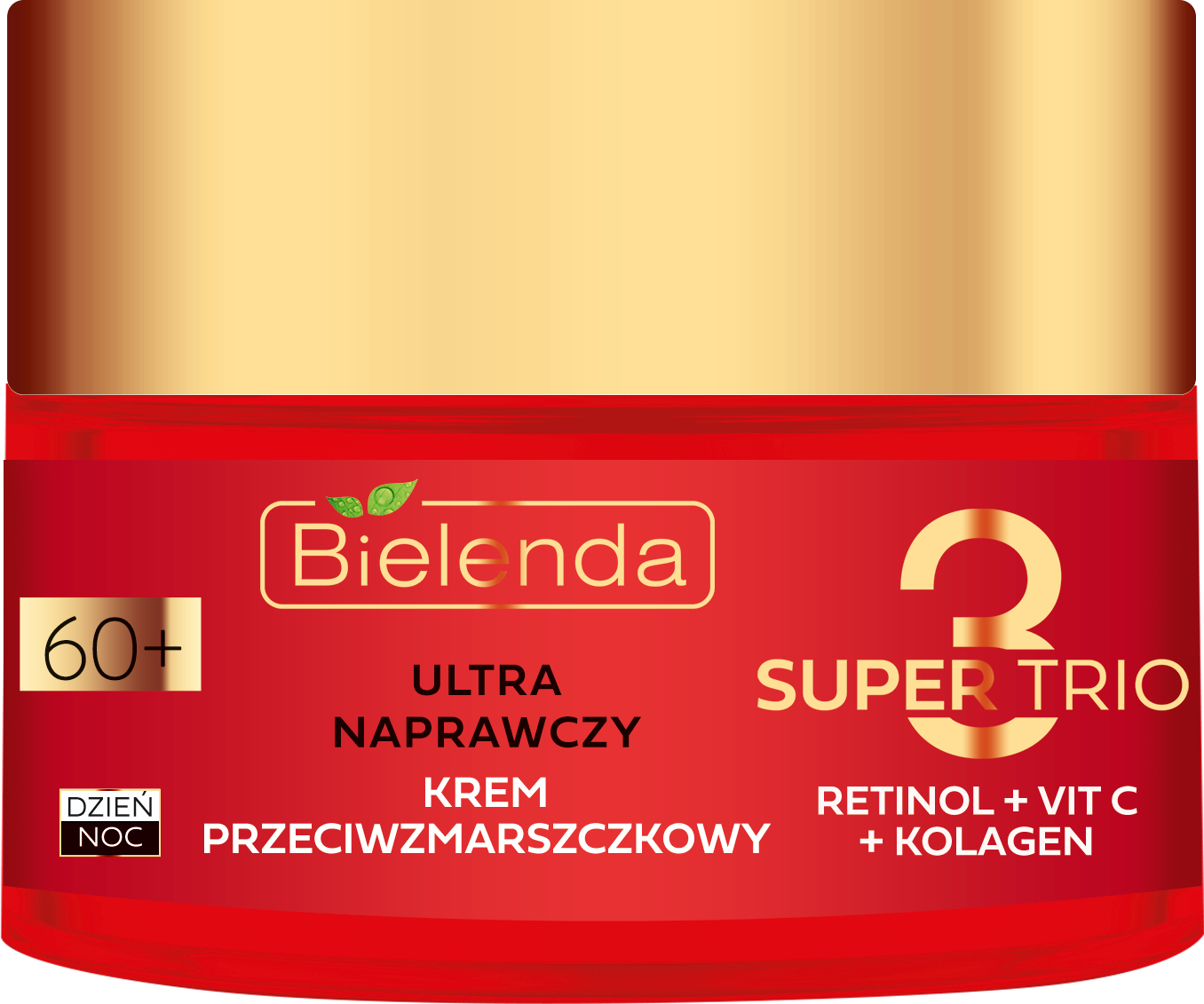 Крем для лица Bielenda Super Trio (Retinol + Vit C + Kolagen) 60+, 50 мл льтравосстанавливающий крем для лица bielenda retinol vit c kolagen 50 мл