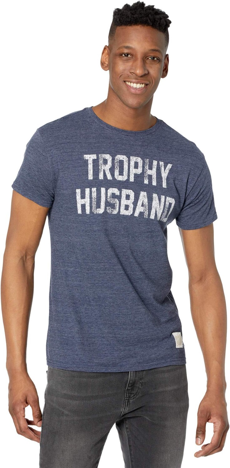

Винтажная футболка Tri-Blend Trophy Hus с короткими рукавами The Original Retro Brand, цвет Streaky Navy