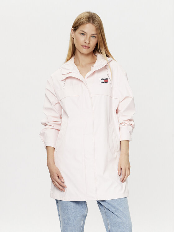 Переходная куртка стандартного кроя Tommy Jeans, розовый фото