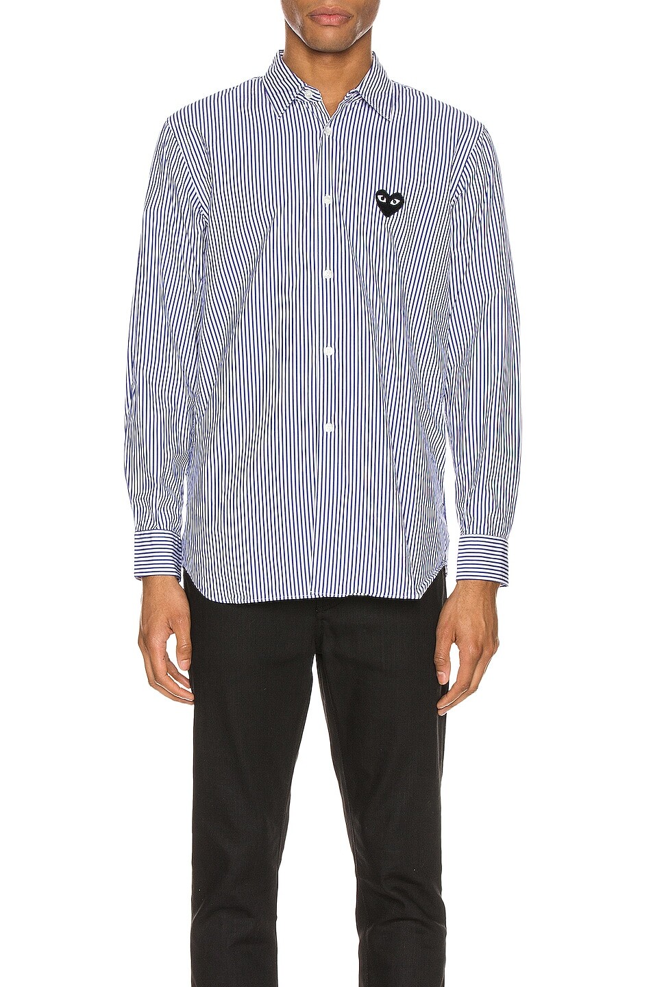 

Рубашка Comme des Garçons Striped, синий