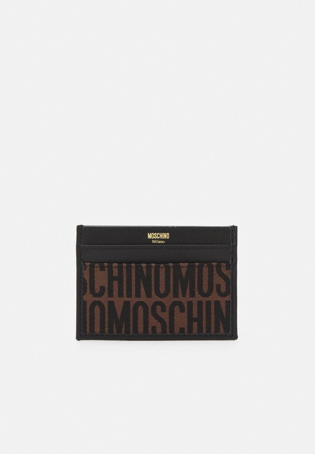 

Кошелек КОШЕЛЕК С ЛОГОТИПОМ УНИСЕКС MOSCHINO, черный на коричневом фоне