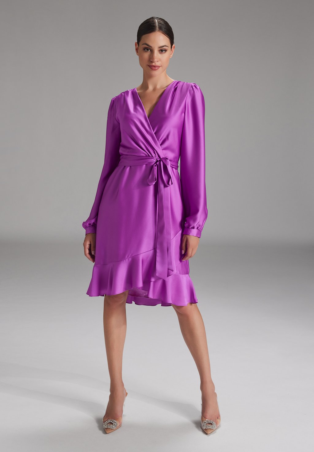 Коктейльное платье VOLANT AUS NACHHALTIGEM Swing, фиолетовый