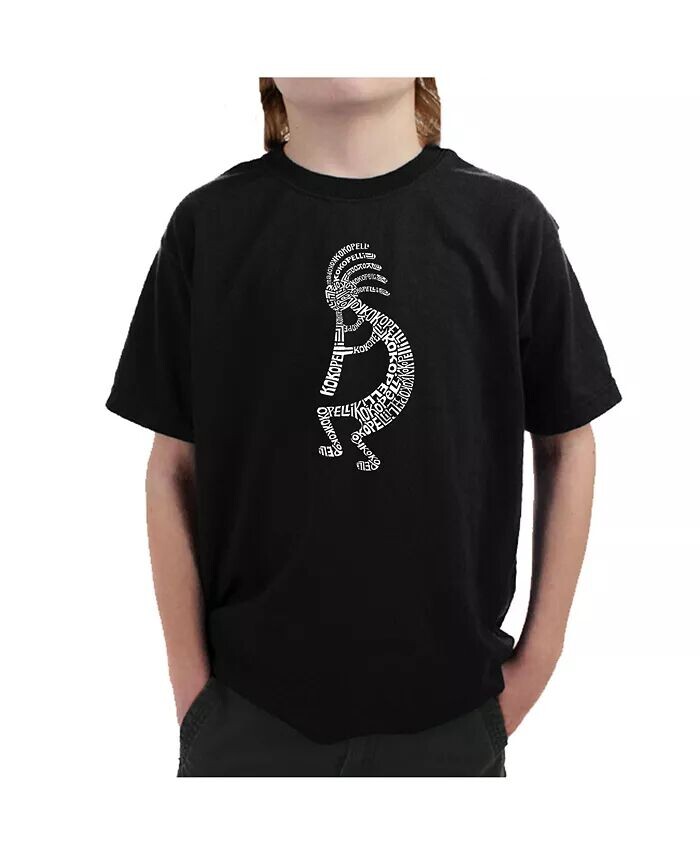 

Футболка с рисунком Word Art для мальчиков - Kokopelli La Pop Art, черный
