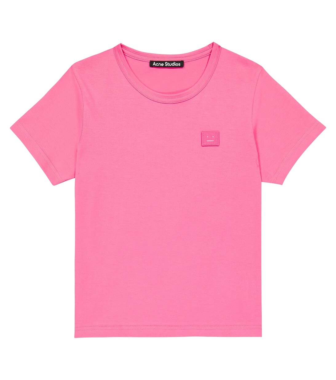 

Хлопковая футболка Mini Nash Face Acne Studios, розовый