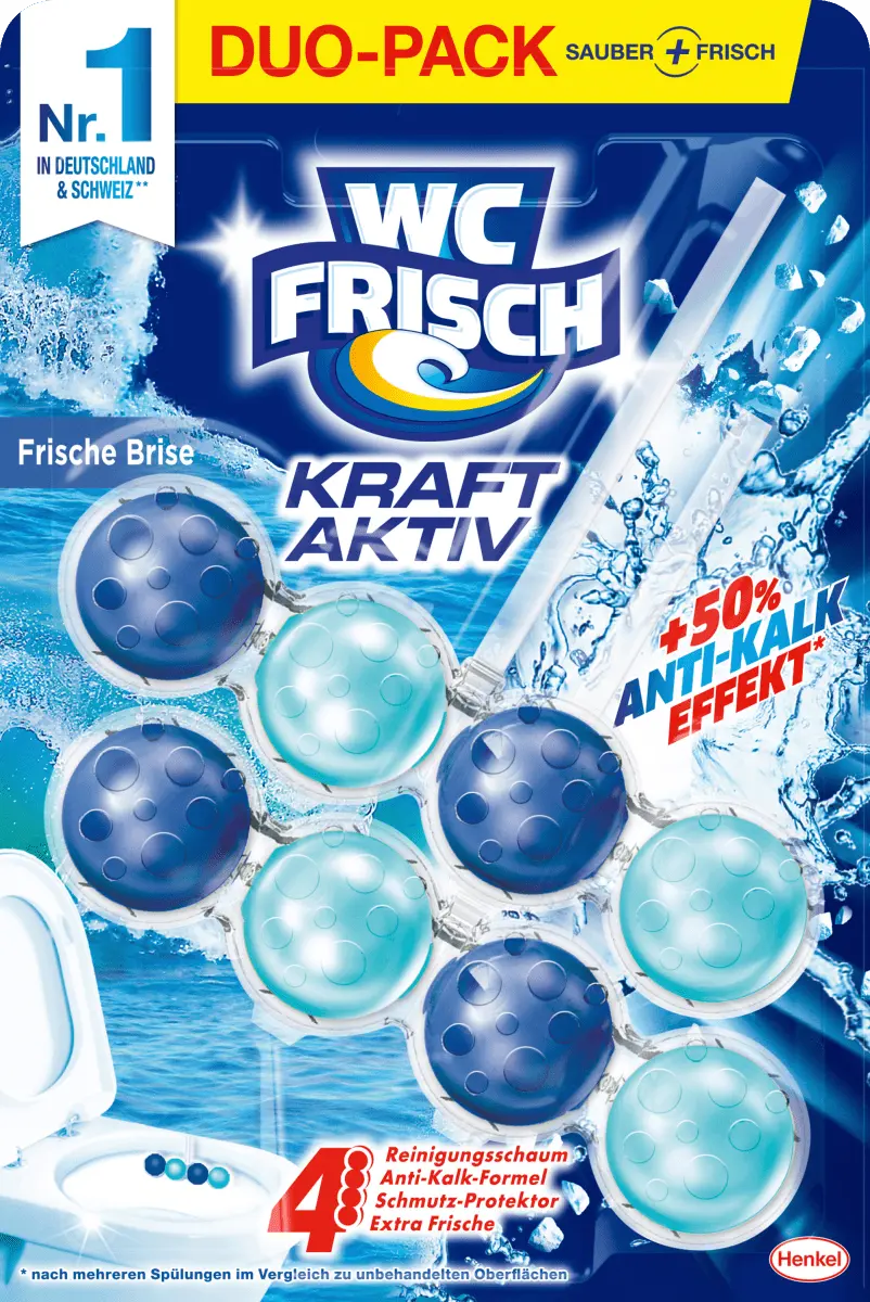 

Туалетный камень Kraft Active Fresh Breeze 2 шт. WC-Frisch, Синий