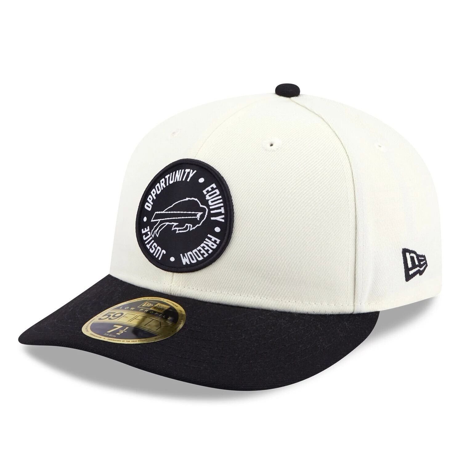 

Мужская New Era Cream/Black Buffalo Bills 2022 Inspire Change 59FIFTY Низкопрофильная приталенная шляпа